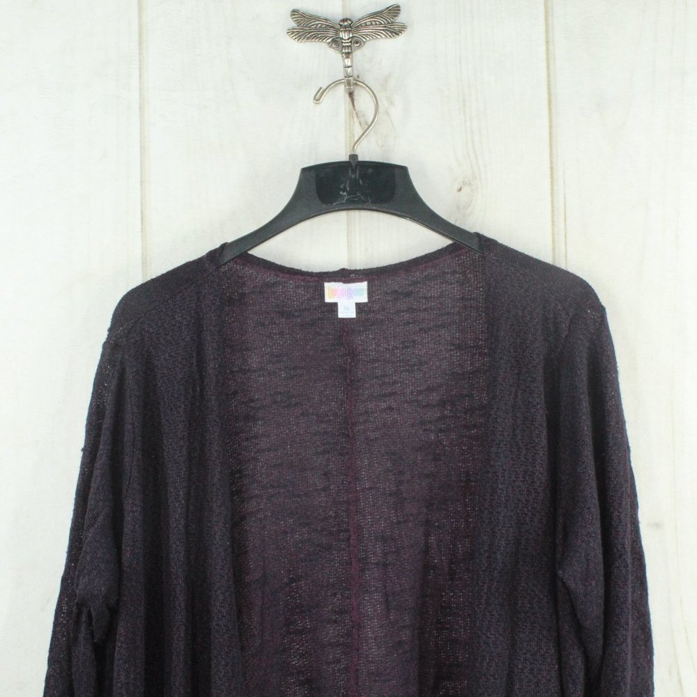 LulaRoe Open Knit Open Front Long Cardigan Size XL - Picture 5 of 8
